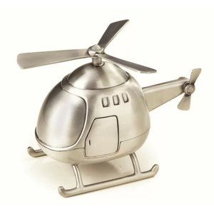 Vintage helicopter piggy money bank (collectible)